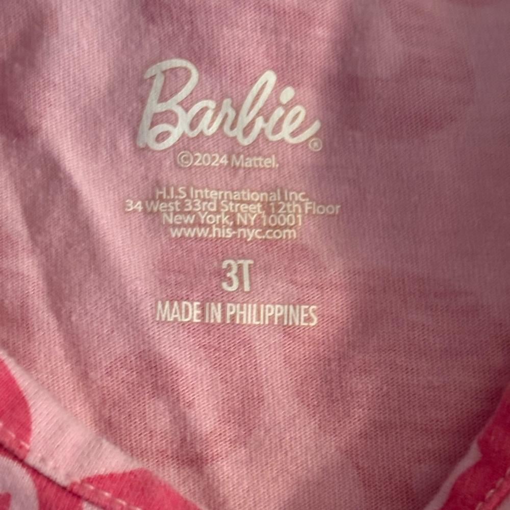 Barbie Pink Skater Dress 3T Graphic Girls - Picture 4 of 5